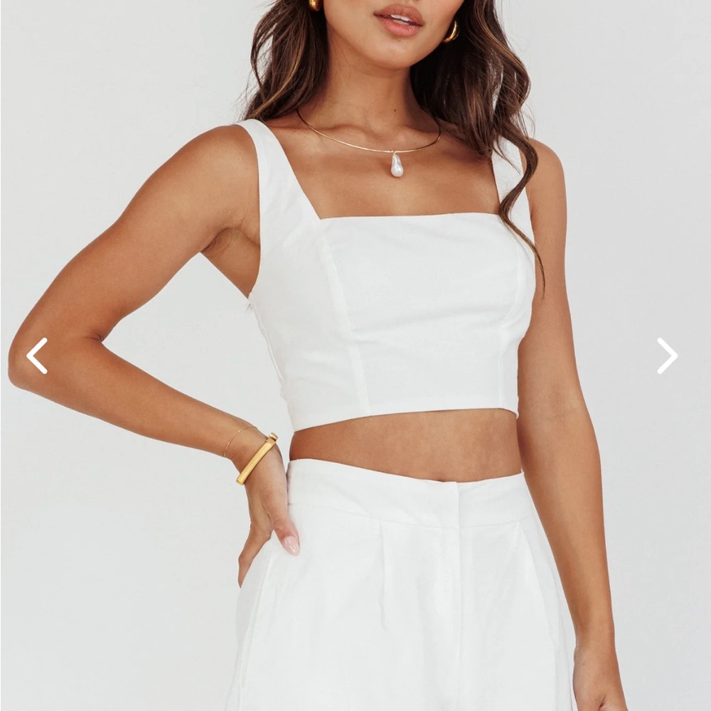 White Crop Top